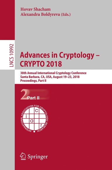 bokomslag Advances in Cryptology - CRYPTO 2018