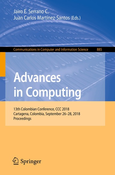 Jairo E. Serrano C., Juan Carlos Martínez-Santos - Advances in Computing, Häftad