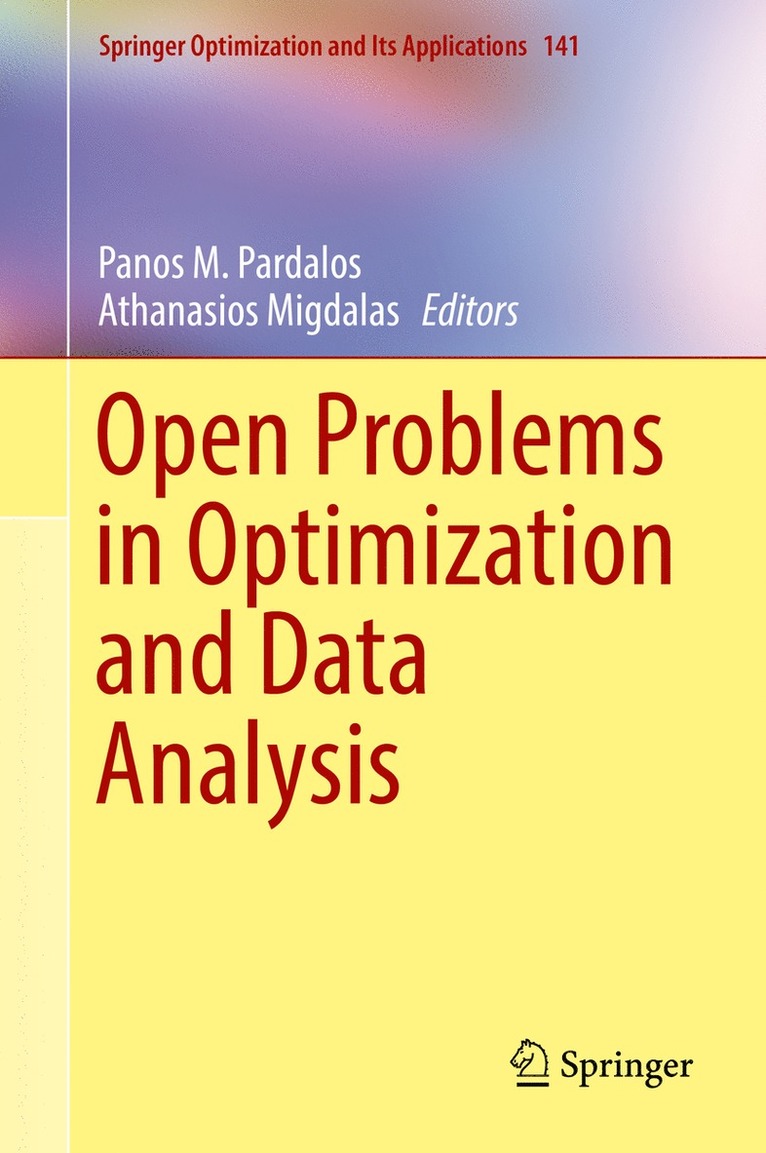 Panos M. Pardalos, Athanasios Migdalas - Open Problems in Optimization and Data Analysis, Inbunden