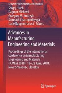 bokomslag Advances in Manufacturing Engineering and Materials