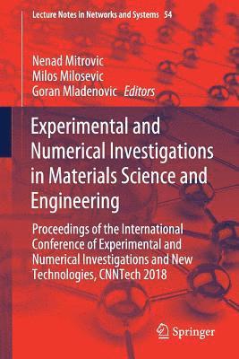 bokomslag Experimental and Numerical Investigations in Materials Science and Engineering