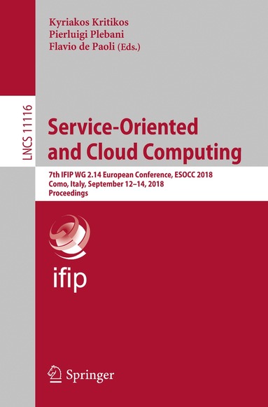 Kyriakos Kritikos, Pierluigi Plebani, Flavio de Paoli - Service-Oriented and Cloud Computing, Häftad