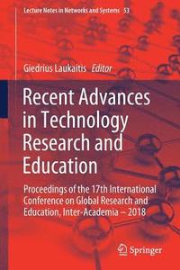 bokomslag Recent Advances in Technology Research and Education