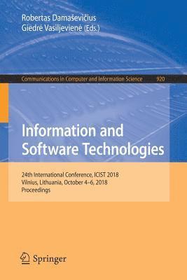 Robertas Damaševičius, Giedrė Vasiljevienė, Robertas Damasevicius, Giedre Vasiljeviene, Robertas Damasevi&#269;ius, Robertas Damaevicius - Information and Software Technologies, Häftad