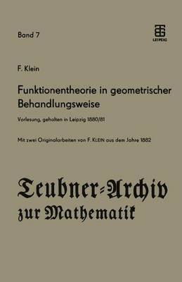 bokomslag Funktionentheorie in geometrischer Behandlungsweise