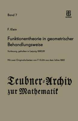 Felix Klein, Fritz König - Funktionentheorie in geometrischer Behandlungsweise, Häftad