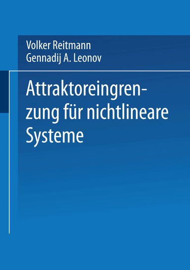 Volker Reitmann - Attraktoreingrenzung für nichtlineare Systeme, Häftad