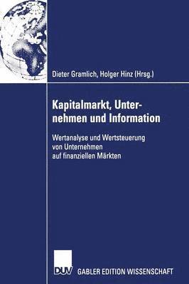 bokomslag Kapitalmarkt, Unternehmen und Information