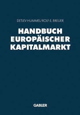 bokomslag Handbuch Europischer Kapitalmarkt