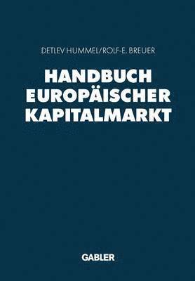 Handbuch Europischer Kapitalmarkt 1