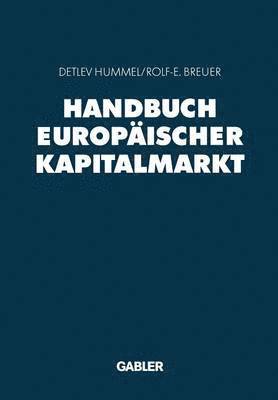 Handbuch Europäischer Kapitalmarkt 1