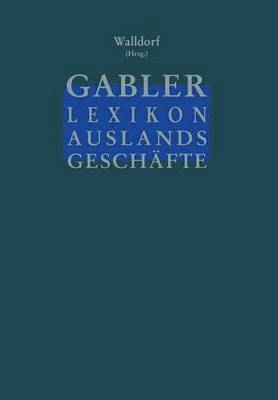 bokomslag Gabler Lexikon Auslands Geschfte
