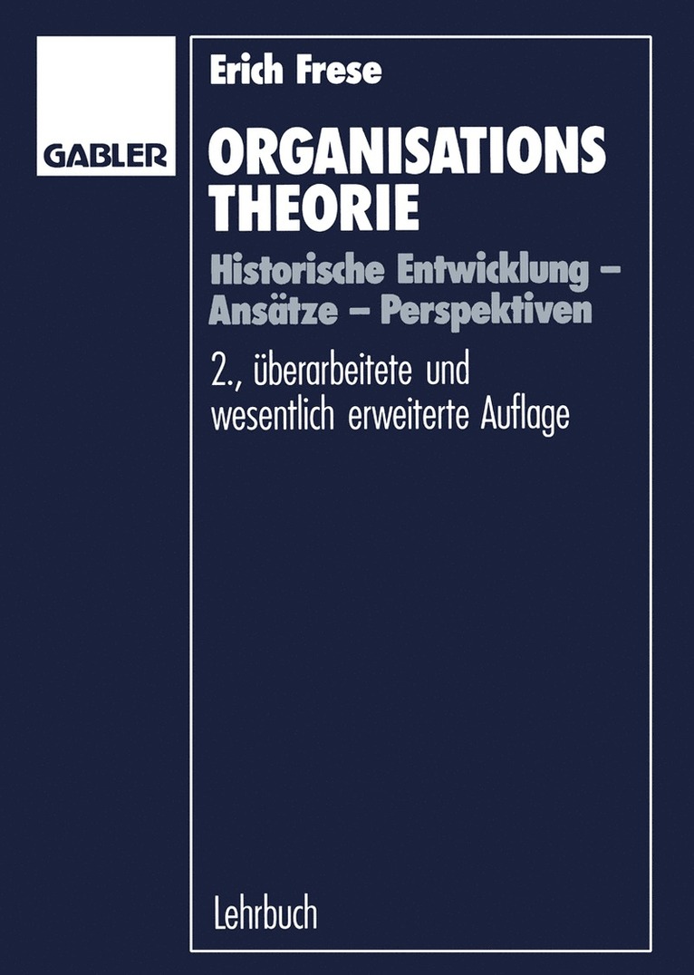 Erich Frese - Organisationstheorie, Häftad