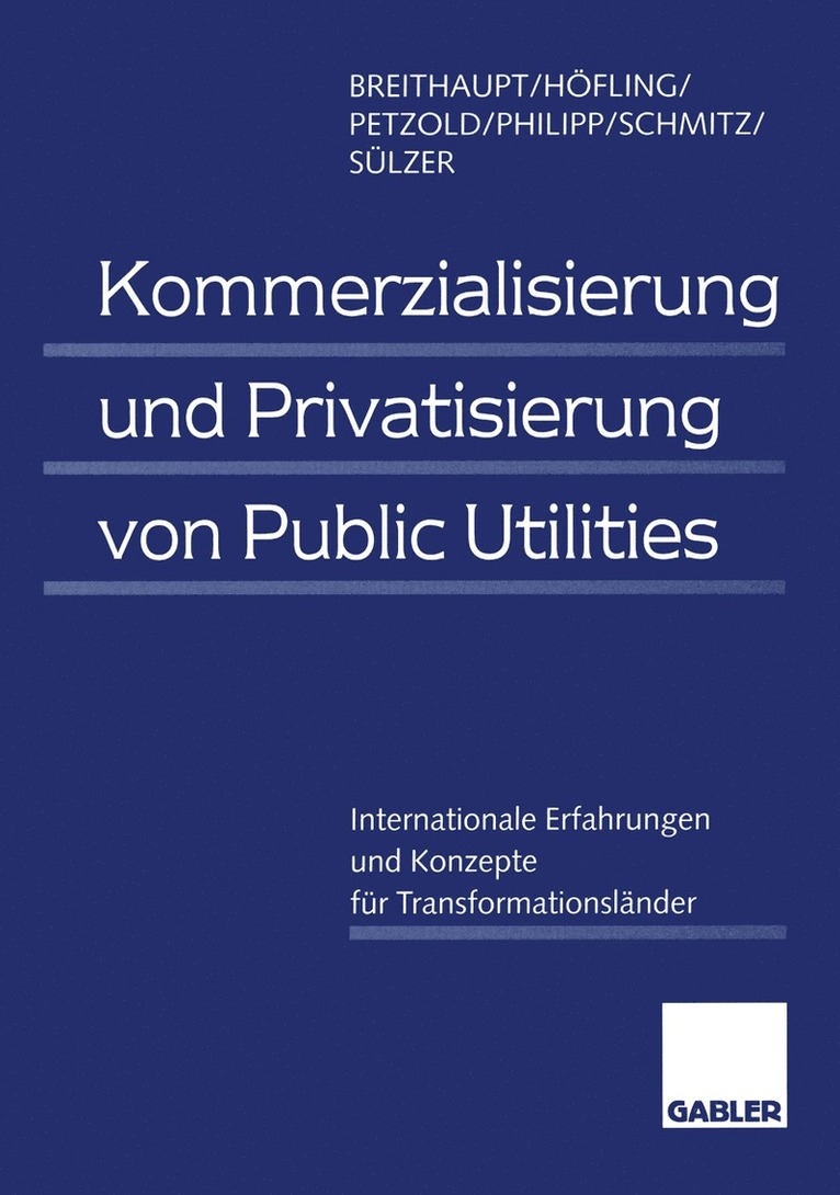 Manfred Breithaupt, Horst Höfling, Lars Petzold, Christine Philipp, Norbert Schmitz, Rolf Sülzer, Manfred Breithaupt, Horst Höfling - Kommerzialisierung und Privatisierung von Public Utilities, Häftad