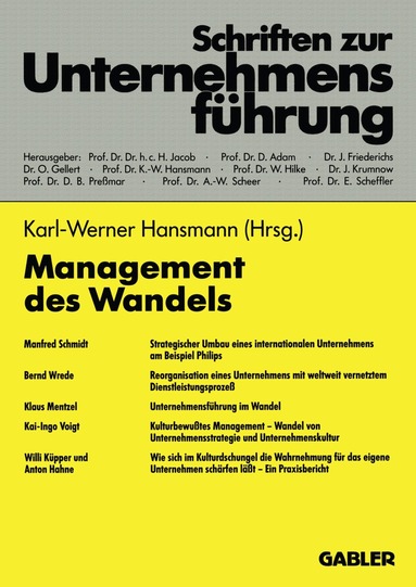 Karl-Werner Hansmann, Karl-Werner Hansmann - Management des Wandels, Häftad