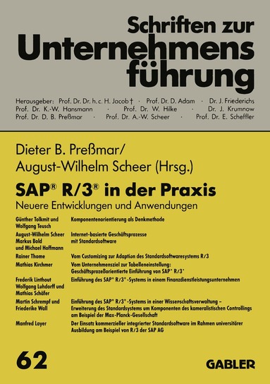 Dieter B. Preßmar, August-Wilhelm Scheer - SAP® R/3® in der Praxis, Häftad