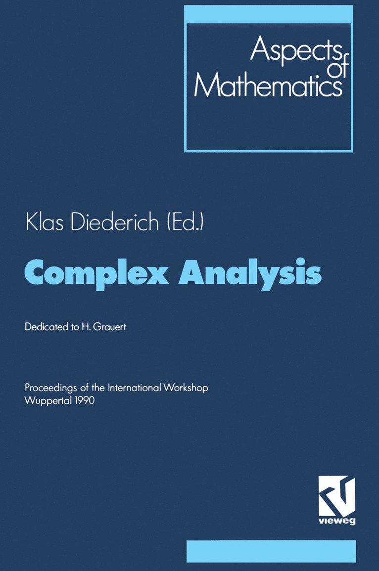 Klas Diederich - Complex Analysis, Häftad