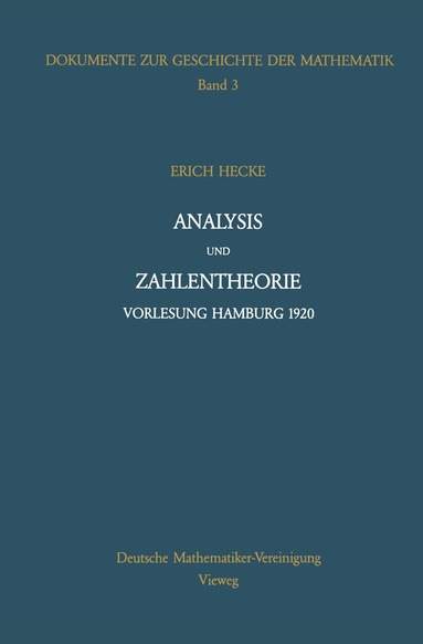 bokomslag Analysis und Zahlentheorie