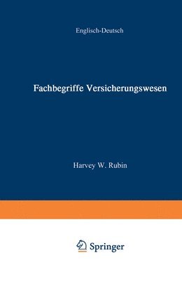 bokomslag Fachbegriffe Versicherungswesen / Dictionary of Insurance Terms