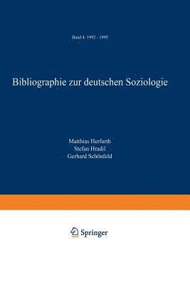 Bibliographie zur deutschen Soziologie 1