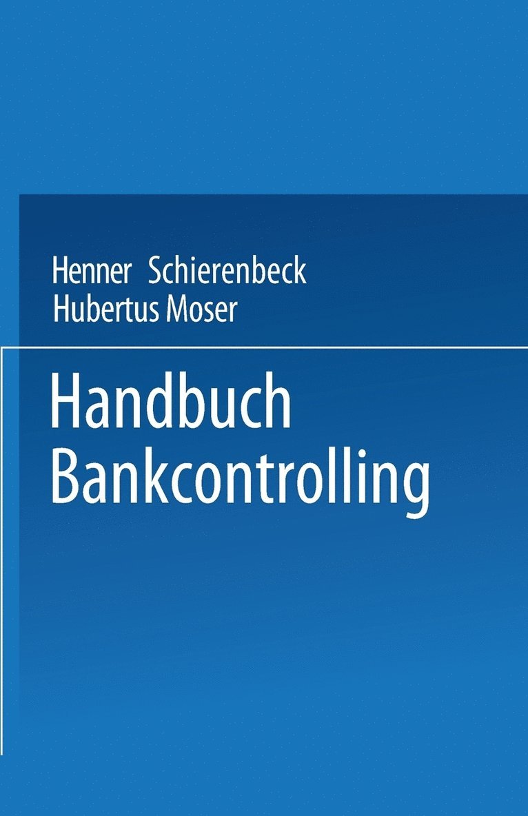 Handbuch Bankcontrolling 1