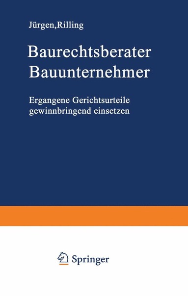 bokomslag Baurechtsberater Bauunternehmer