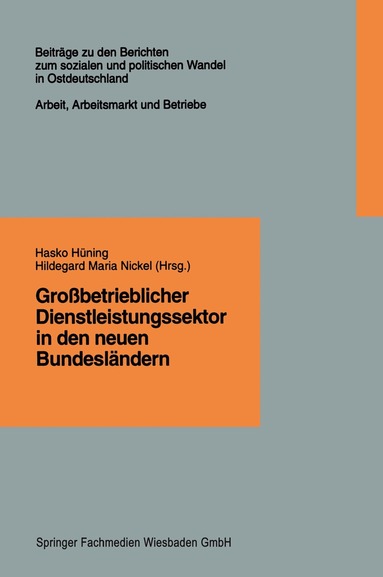 Hasko Huning, Hasko Hüning - Großbetrieblicher Dienstleistungssektor in den neuen Bundesländern, Häftad