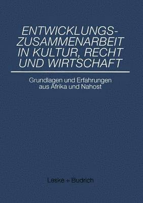 bokomslag Entwicklungszusammenarbeit in Kultur, Recht und Wirtschaft