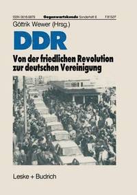 bokomslag DDR  Von der friedlichen Revolution zur deutschen Vereinigung