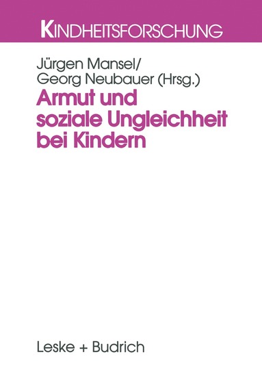 bokomslag Armut und soziale Ungleichheit bei Kindern