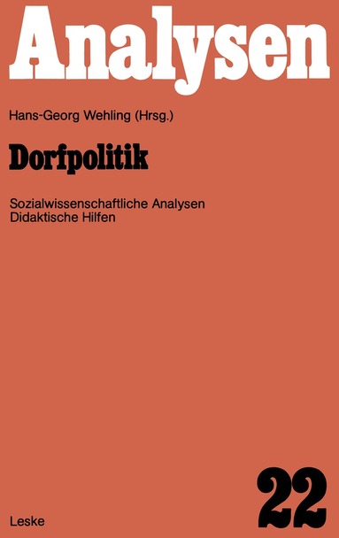 Hans-Georg Wehling - Dorfpolitik, Häftad