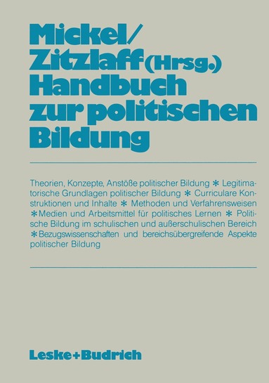 bokomslag Handbuch zur politischen Bildung