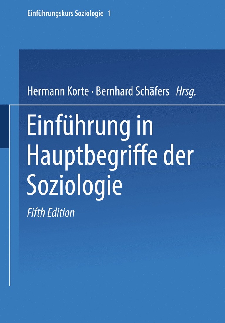 Hermann Korte, Hermann Korte - Einführung in Hauptbegriffe der Soziologie, Häftad