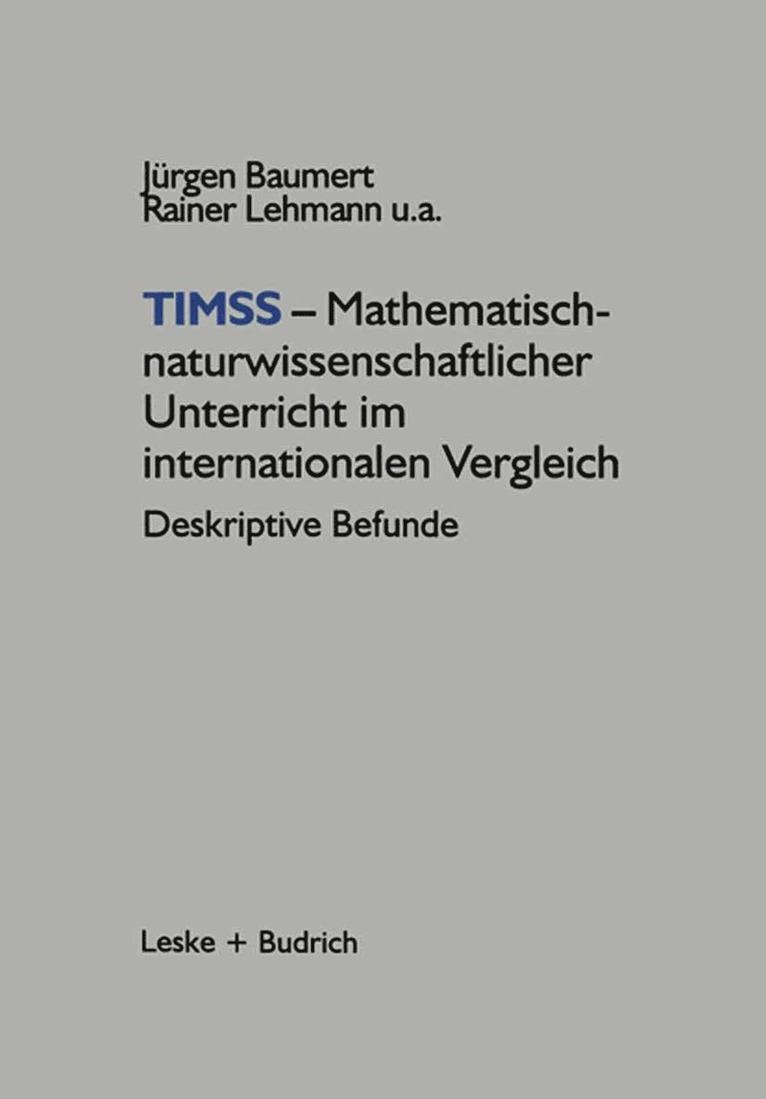 TIMSS  Mathematisch-naturwissenschaftlicher Unterricht im internationalen Vergleich 1