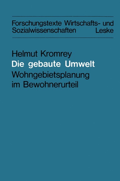 bokomslag Die gebaute Umwelt