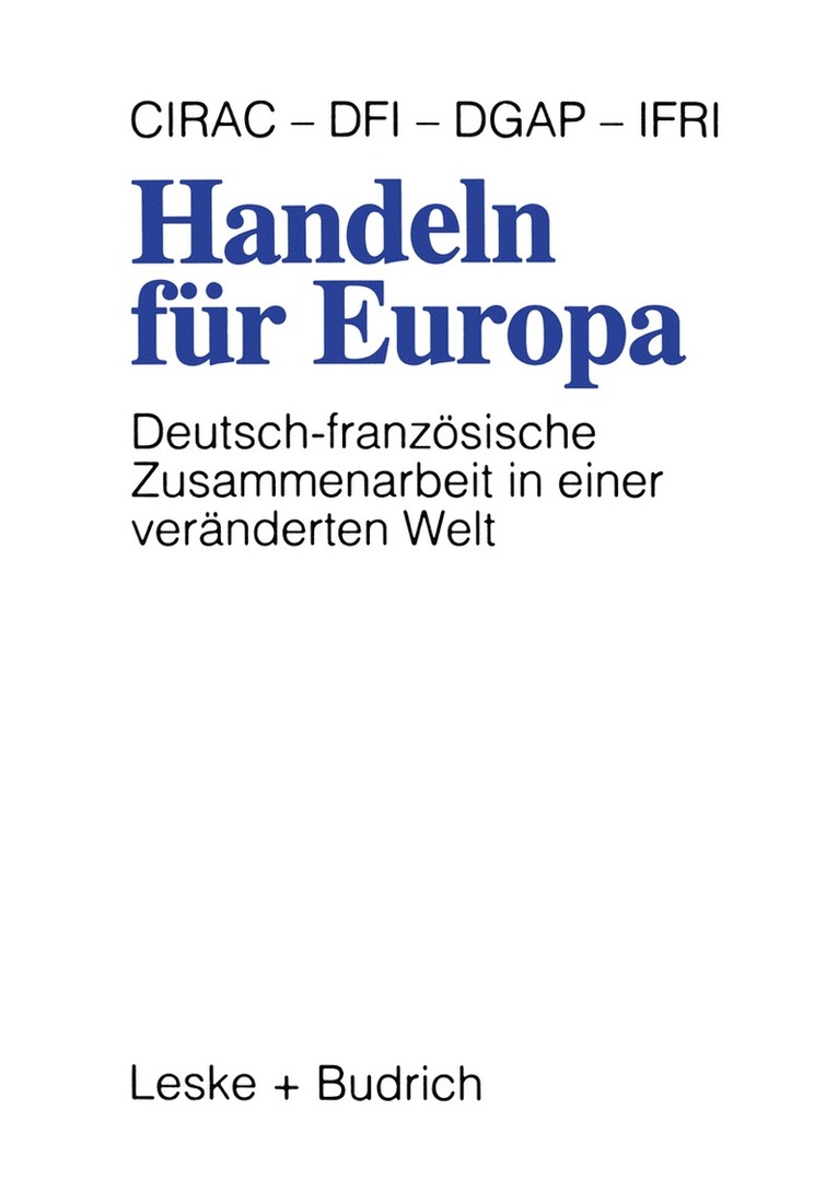 DFV, Dfv - Handeln für Europa, Häftad