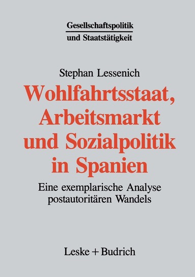 bokomslag Wohlfahrtsstaat, Arbeitsmarkt und Sozialpolitik in Spanien