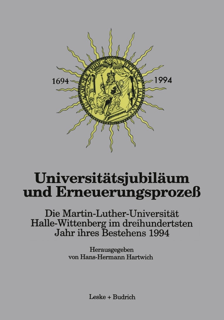 Hans-Hermann Hartwich - Universitätsjubiläum und Erneuerungsprozeß, Häftad