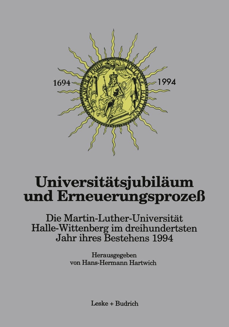 Universittsjubilum und Erneuerungsproze 1