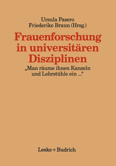 Ursula Pasero - Frauenforschung in universitären Disziplinen, Häftad
