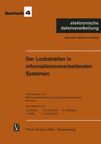 bokomslag Der Lochstreifen in informationsverarbeitenden Systemen