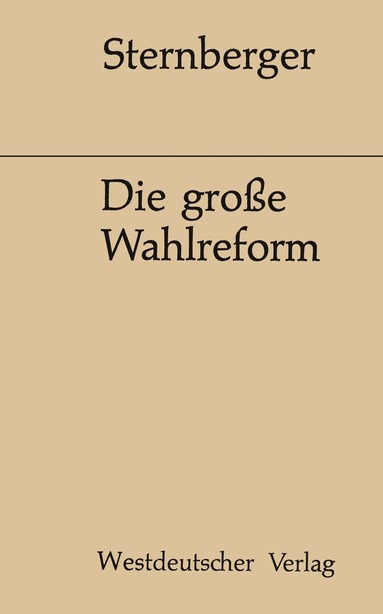 bokomslag Die groe Wahlreform