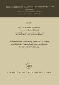 bokomslag Mathematische Behandlung einer angenherten quasilinearen Potentialgleichung der ebenen kompressiblen Strmung