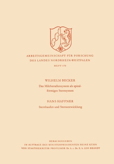 Wilhelm Becker - Das Milchstrasßensystem als spiralförmiges Sternsystem / Sternhaufen und Sternentwicklung, Häftad