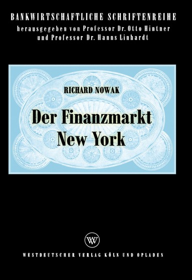 bokomslag Der Finanzmarkt New York