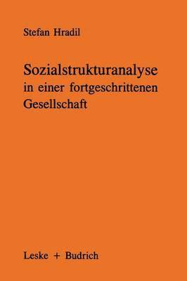 bokomslag Sozialstrukturanalyse in einer fortgeschrittenen Gesellschaft