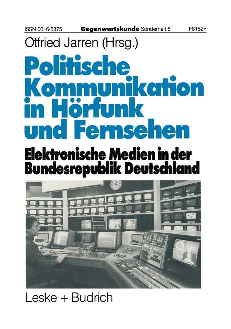 Otfried Jarren - Politische Kommunikation in Hörfunk und Fernsehen, Häftad