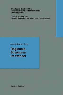 Annette Becker - Regionale Strukturen im Wandel, Häftad