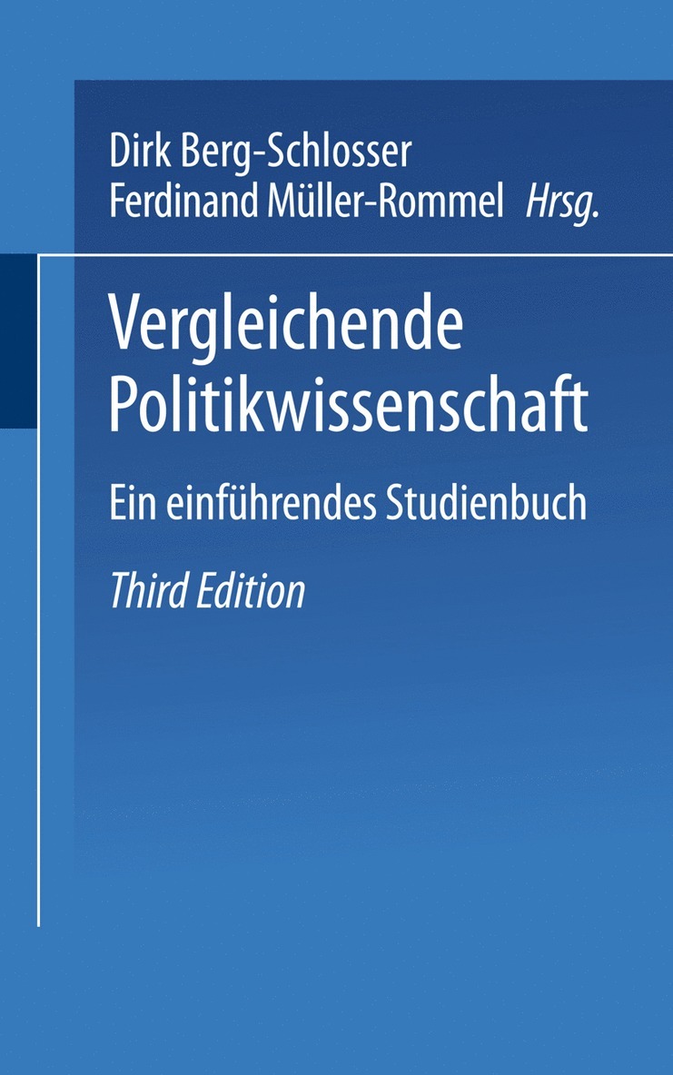 Dirk Berg-Schlosser, Dirk Berg-Schlosser - Vergleichende Politikwissenschaft, Häftad
