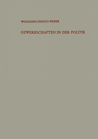 bokomslag Gewerkschaften in der Politik